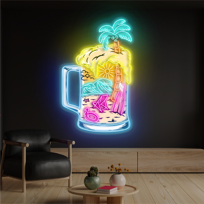 Enseigne néon LED Motif Bière Tropicale