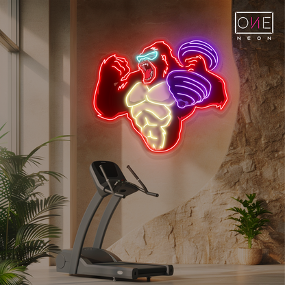 Enseigne néon LED Gorilla Strength Artwork