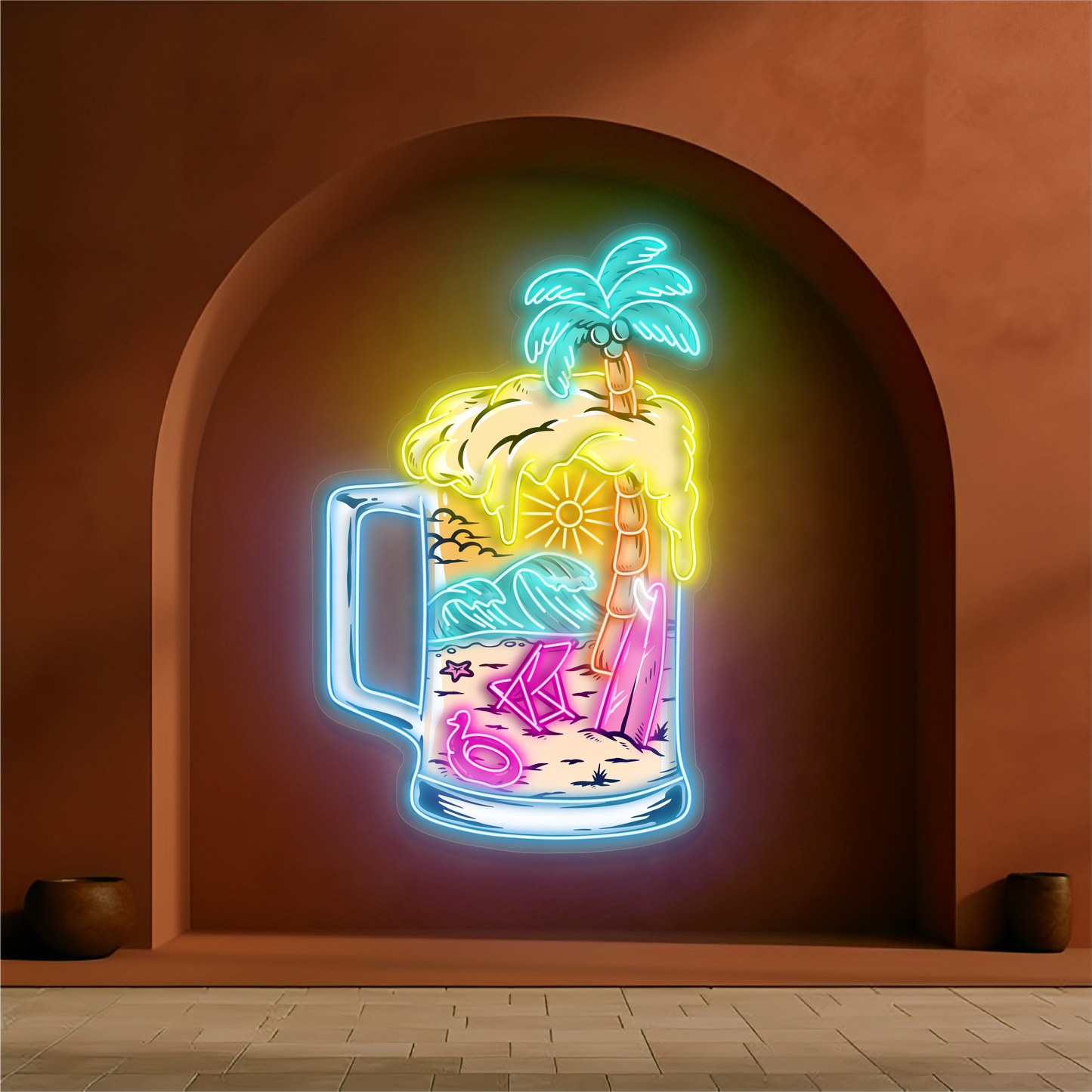 Enseigne néon LED Motif Bière Tropicale