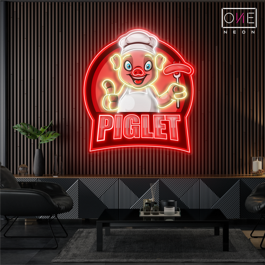 Enseigne néon LED Cochonnet Barbecue