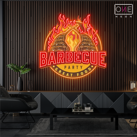Enseigne néon LED pour barbecue, bonne cuisine, œuvre d'art