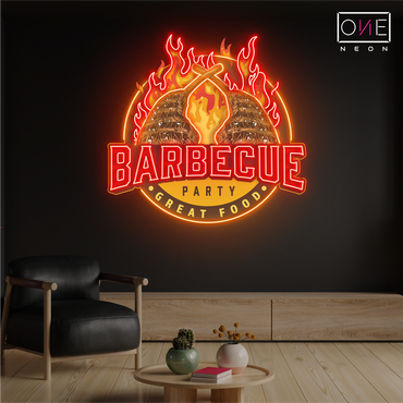 Enseigne néon LED pour barbecue, bonne cuisine, œuvre d'art