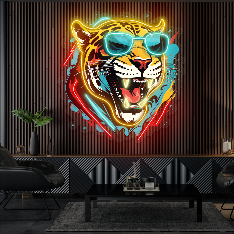 Enseigne Néon LED Cool Tête de Tigre