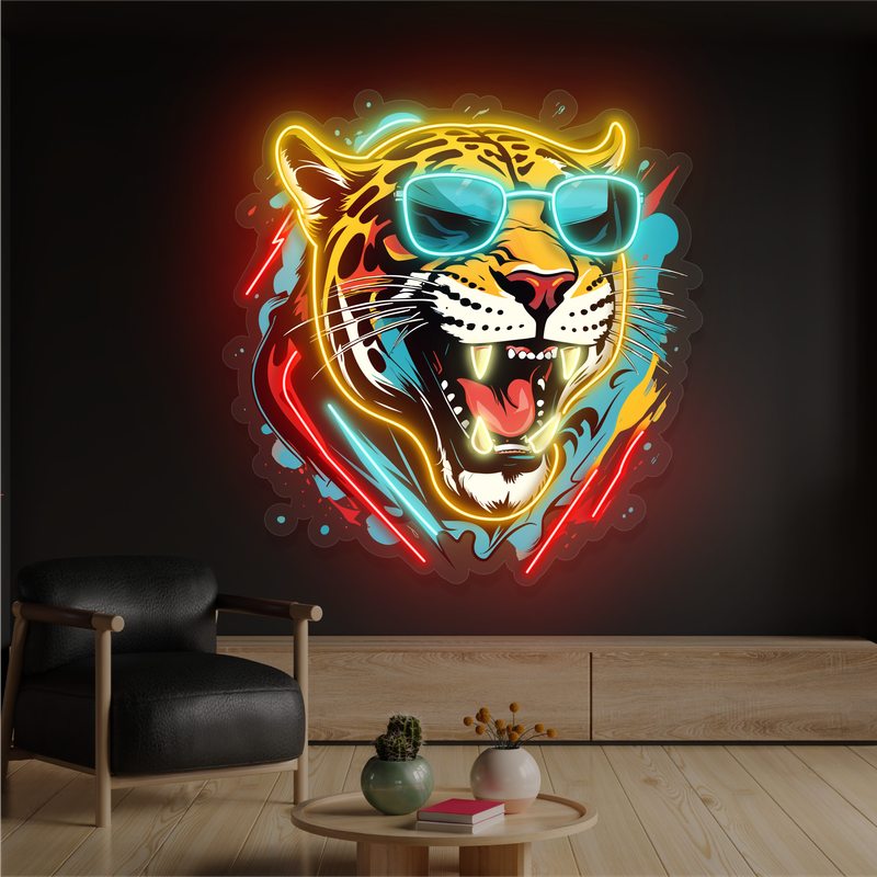 Enseigne Néon LED Cool Tête de Tigre
