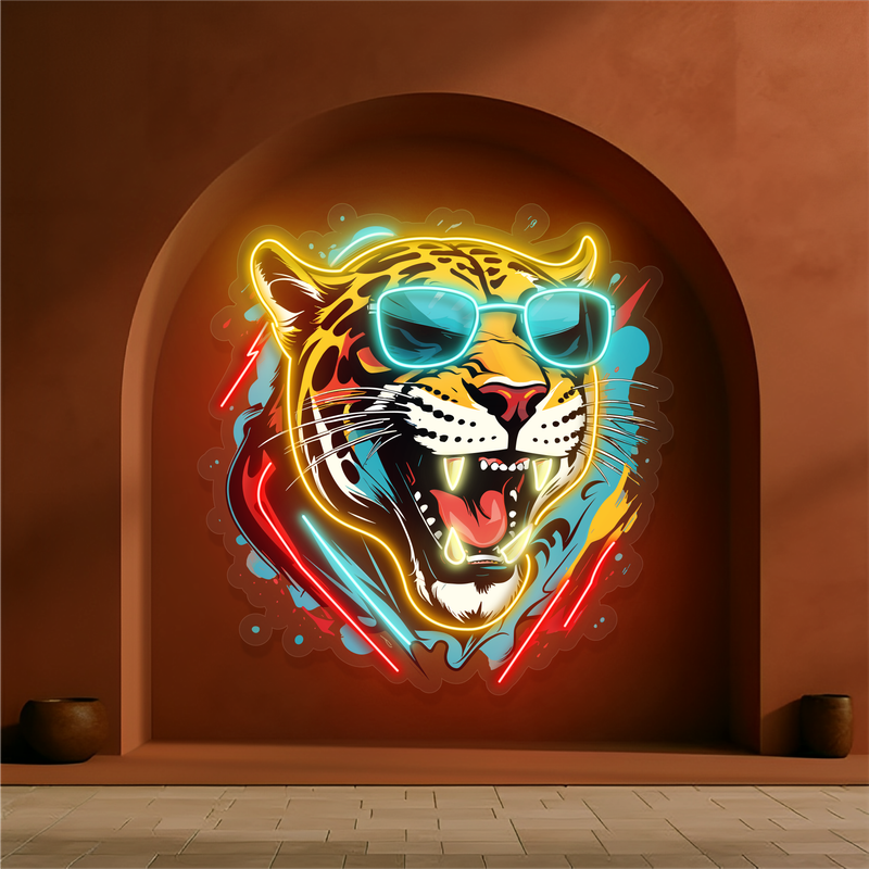 Enseigne Néon LED Cool Tête de Tigre
