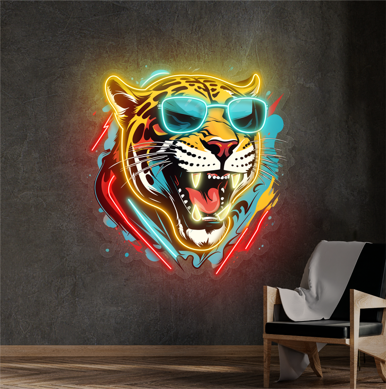 Enseigne Néon LED Cool Tête de Tigre