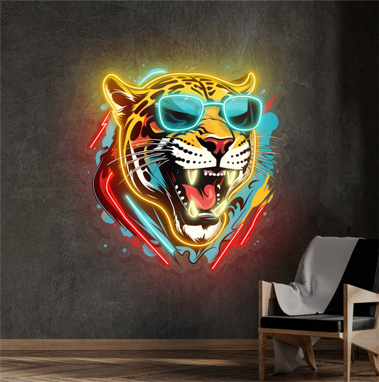 Enseigne Néon LED Cool Tête de Tigre