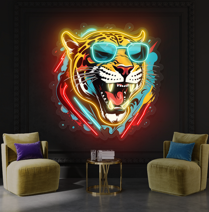 Enseigne Néon LED Cool Tête de Tigre