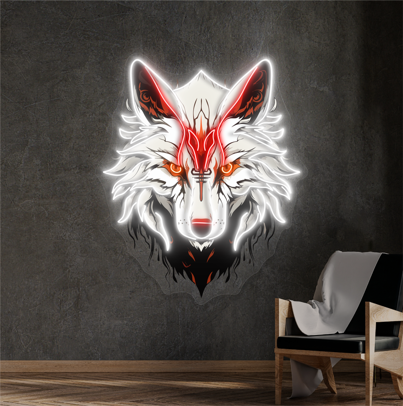 Enseigne Néon LED "Esprit du Loup"