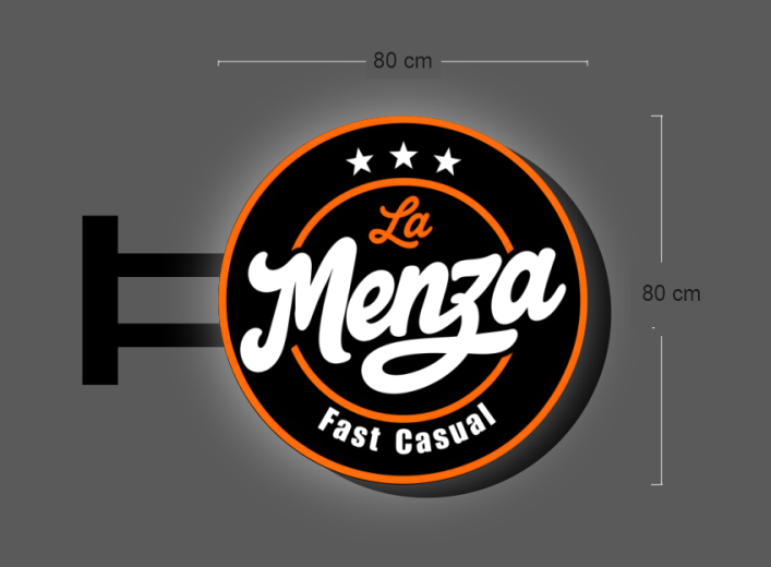 La Menza | 4 Enseignes LED Néon + 2 Enseignes Drapeaux Étanches