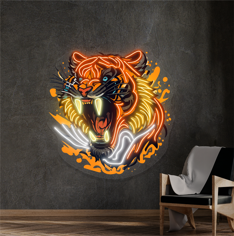 Enseigne Néon LED Artwork Rugissement Infernal