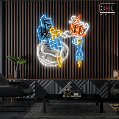 Enseigne lumineuse LED néon pour salon de tatouage