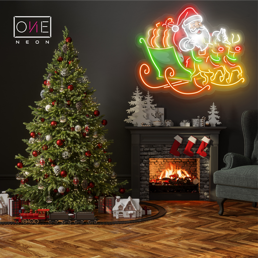 Enseigne néon LED "Voyage de Noël"