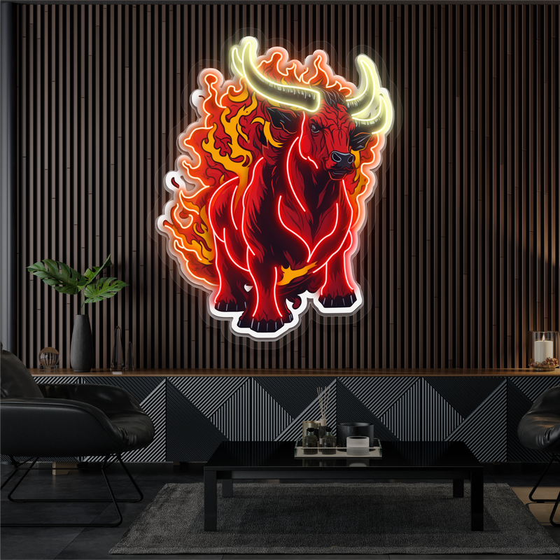 Enseigne Néon LED "Inferno Bull"
