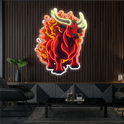 Enseigne Néon LED "Inferno Bull"