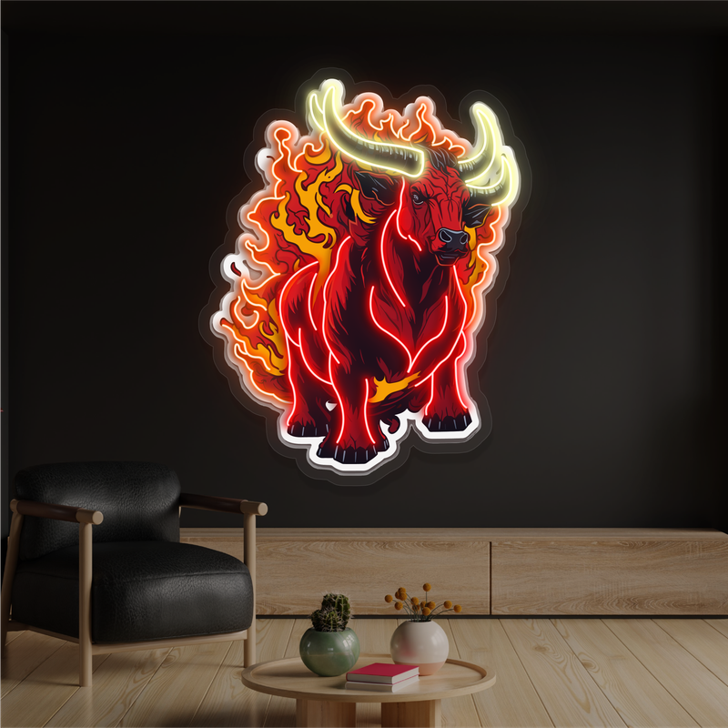 Enseigne Néon LED "Inferno Bull"