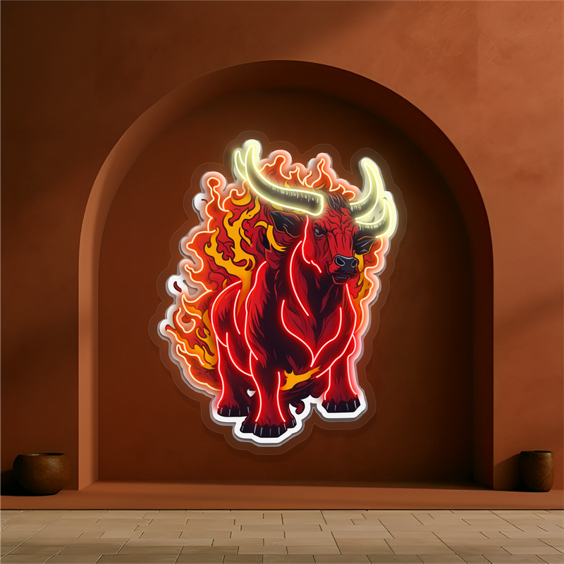 Enseigne Néon LED "Inferno Bull"
