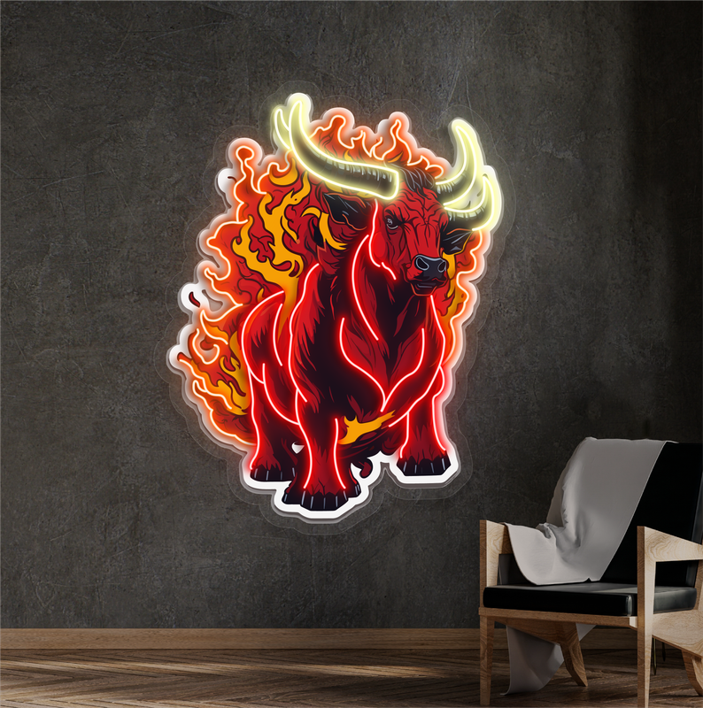 Enseigne Néon LED "Inferno Bull"