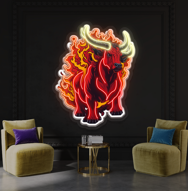 Enseigne Néon LED "Inferno Bull"