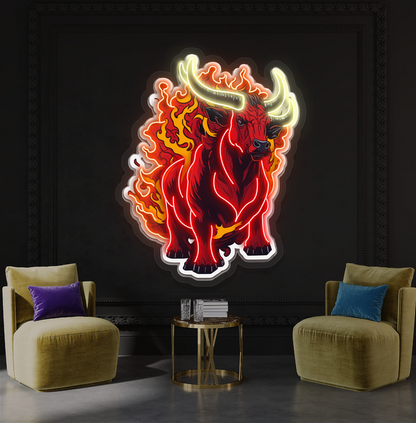 Enseigne Néon LED "Inferno Bull"