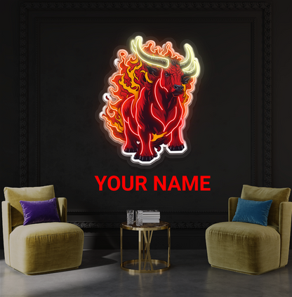 Enseigne Néon LED "Inferno Bull"