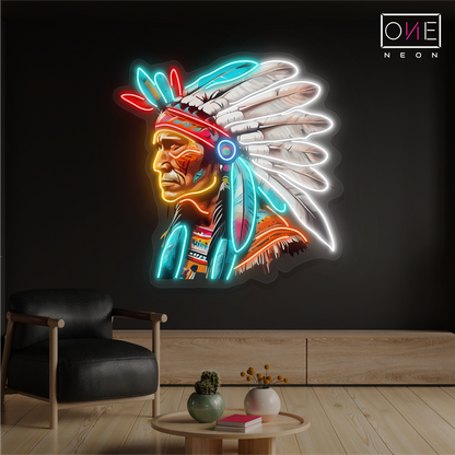Enseigne LED Néon Décorative Gardien Tribal