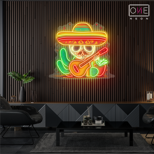 Enseigne néon LED décorative Fiesta Cactus