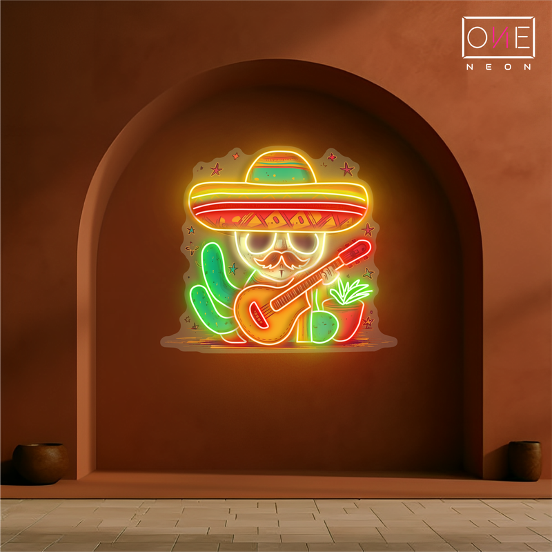 Enseigne néon LED décorative Fiesta Cactus