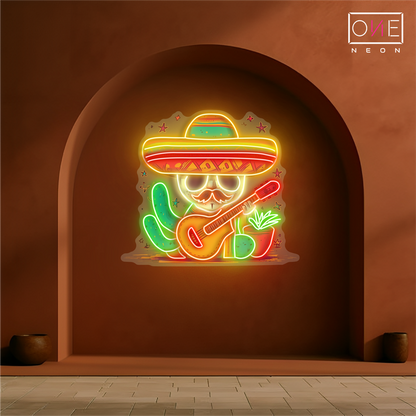 Enseigne néon LED décorative Fiesta Cactus