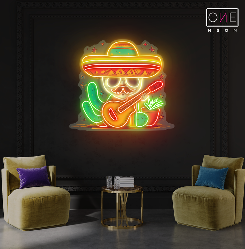 Enseigne néon LED décorative Fiesta Cactus