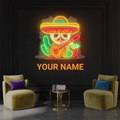Enseigne néon LED décorative Fiesta Cactus