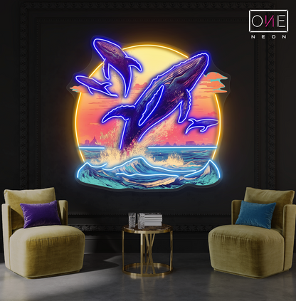 Enseigne LED néon Ocean Dance Artwork