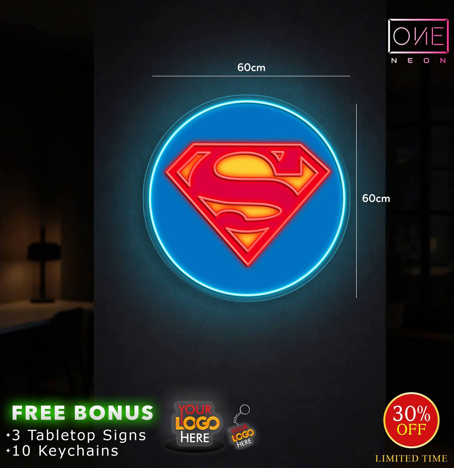 Superman | Enseigne LED Néon