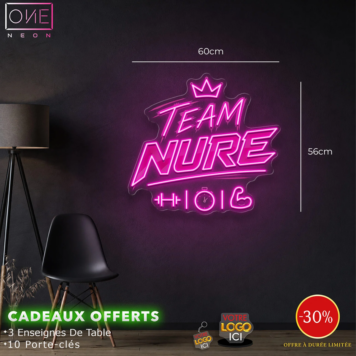 TEAM NURE | Enseigne LED Néon