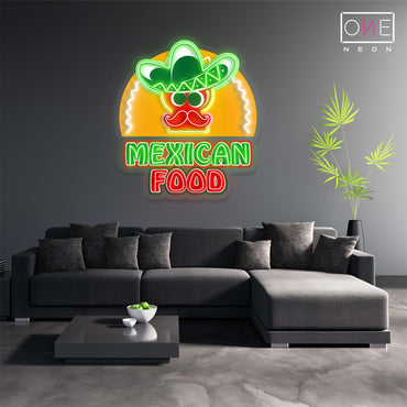 Enseigne lumineuse LED néon Œuvre d'art cuisine mexicaine
