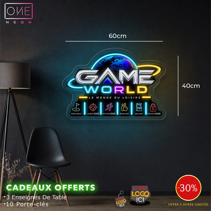Game World | Enseigne LED Néon