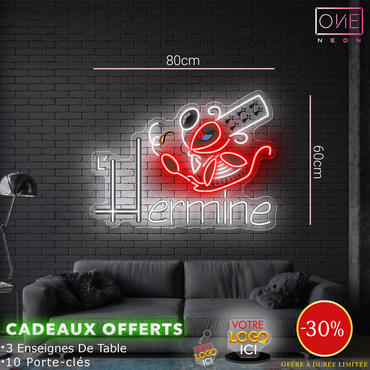 Hermine | Enseigne LED Néon