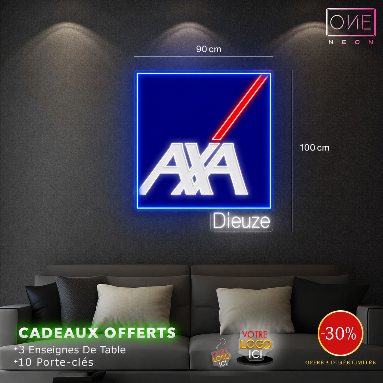 AXA Dieuze | Enseigne LED Néon