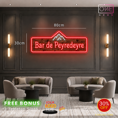 Bar de Peyredeyre | Enseigne LED Néon Étanche