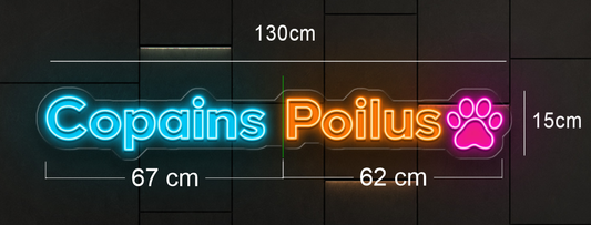 Copains Poilus | Enseigne LED Néon