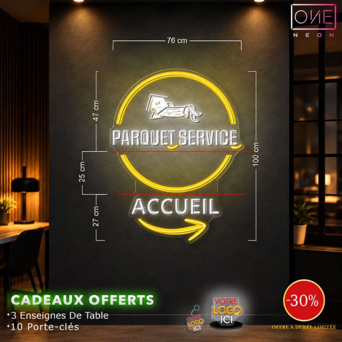 PARQUET SERVICE | Enseignes LED Néon Étanche