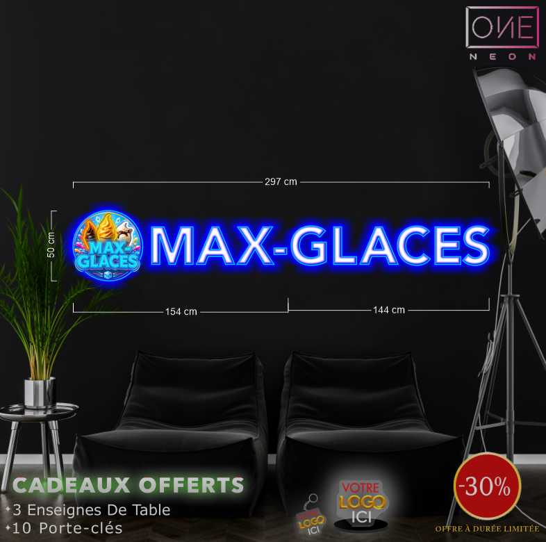 Max Glaces | Enseigne LED Néon