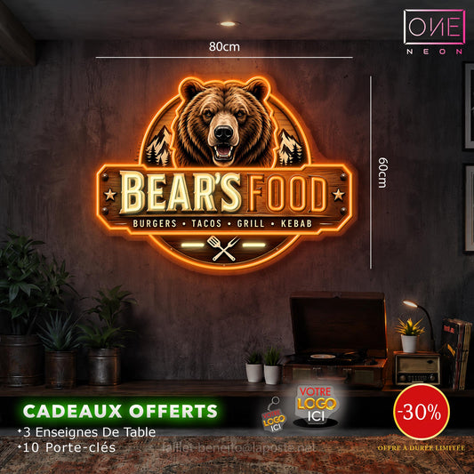 Bears'Food | Enseigne LED Néon