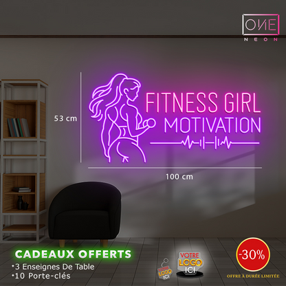 FITNESS GIRL | Enseigne LED Néon