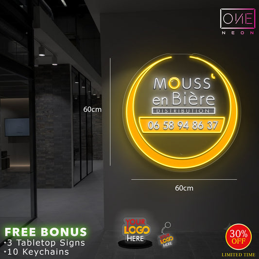 Mouss en Bière | Enseigne LED Néon