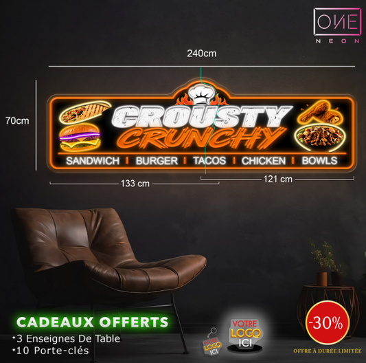 Crusty Crunchy | Enseigne LED Néon