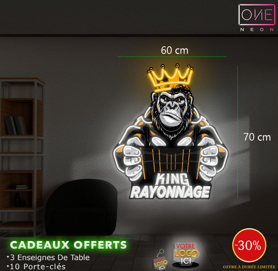 King Rayonnage | Enseigne LED Néon
