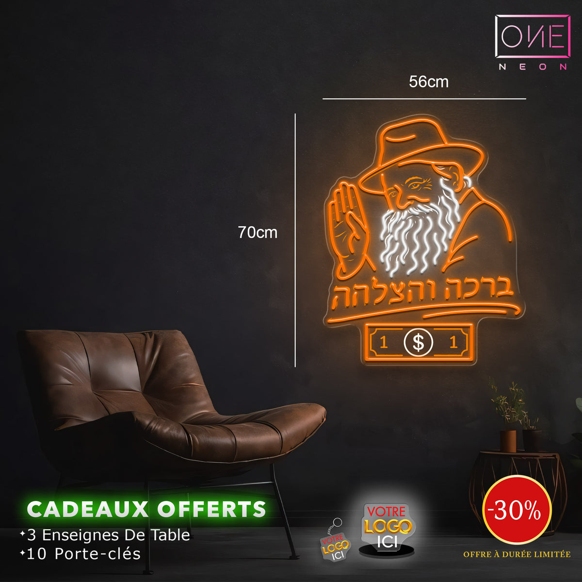 Ma Prime 360 et Portrait Personalisé | 2 Enseignes LED Néon