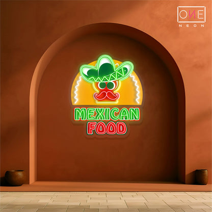 Enseigne lumineuse LED néon Œuvre d'art cuisine mexicaine