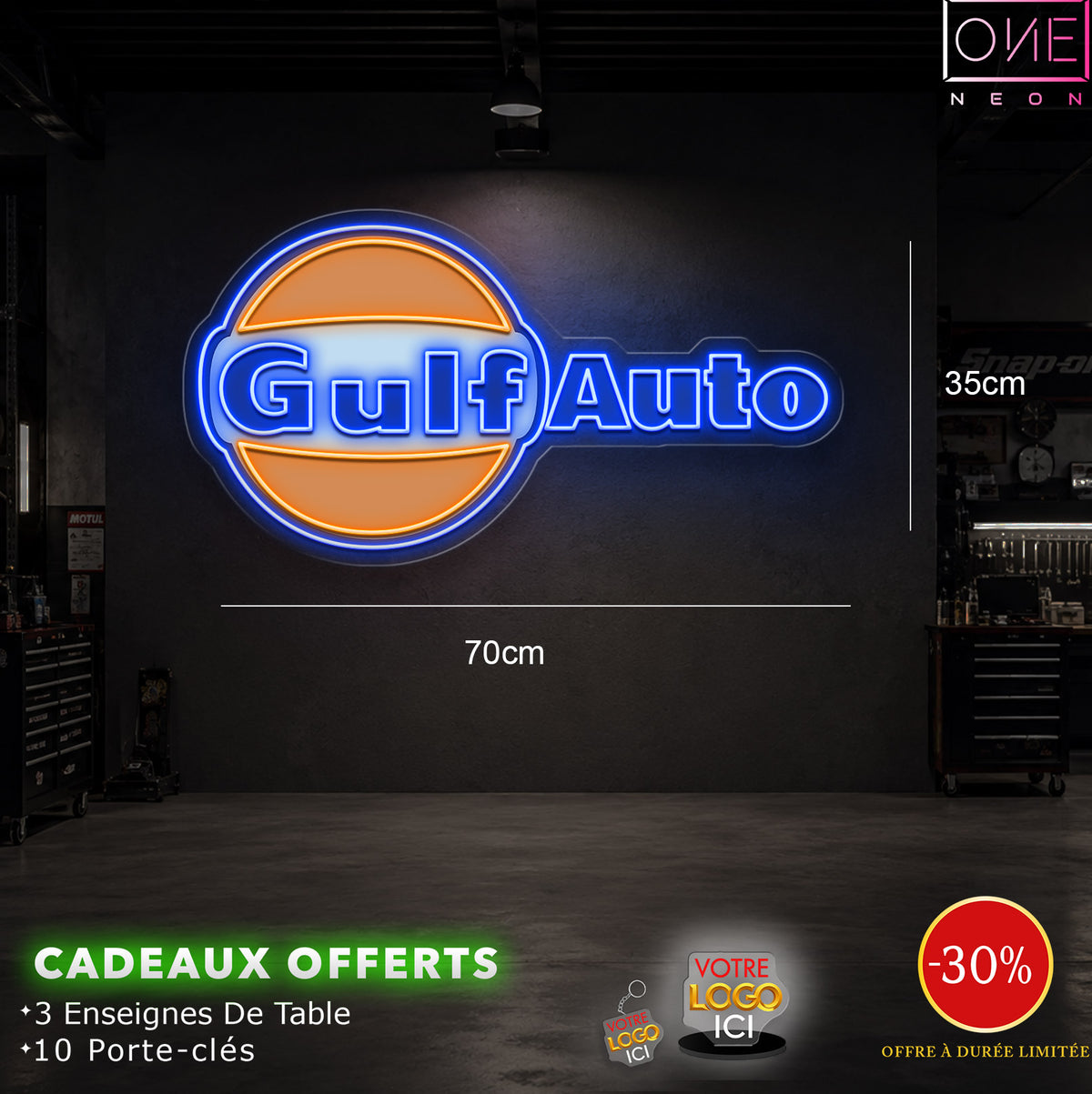 GULF AUTO | Enseigne LED Néon
